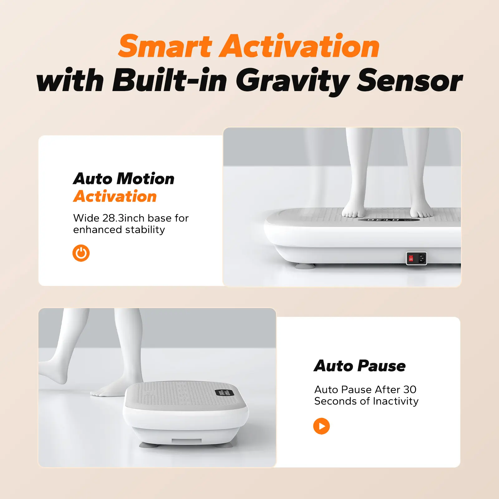 Merach High-Power Vibration Plate Exercise Machine,440lbs Weight Capacity, Bluetooth Remote Control, 4 Workout Modes for Home Gym Fitness Equipment