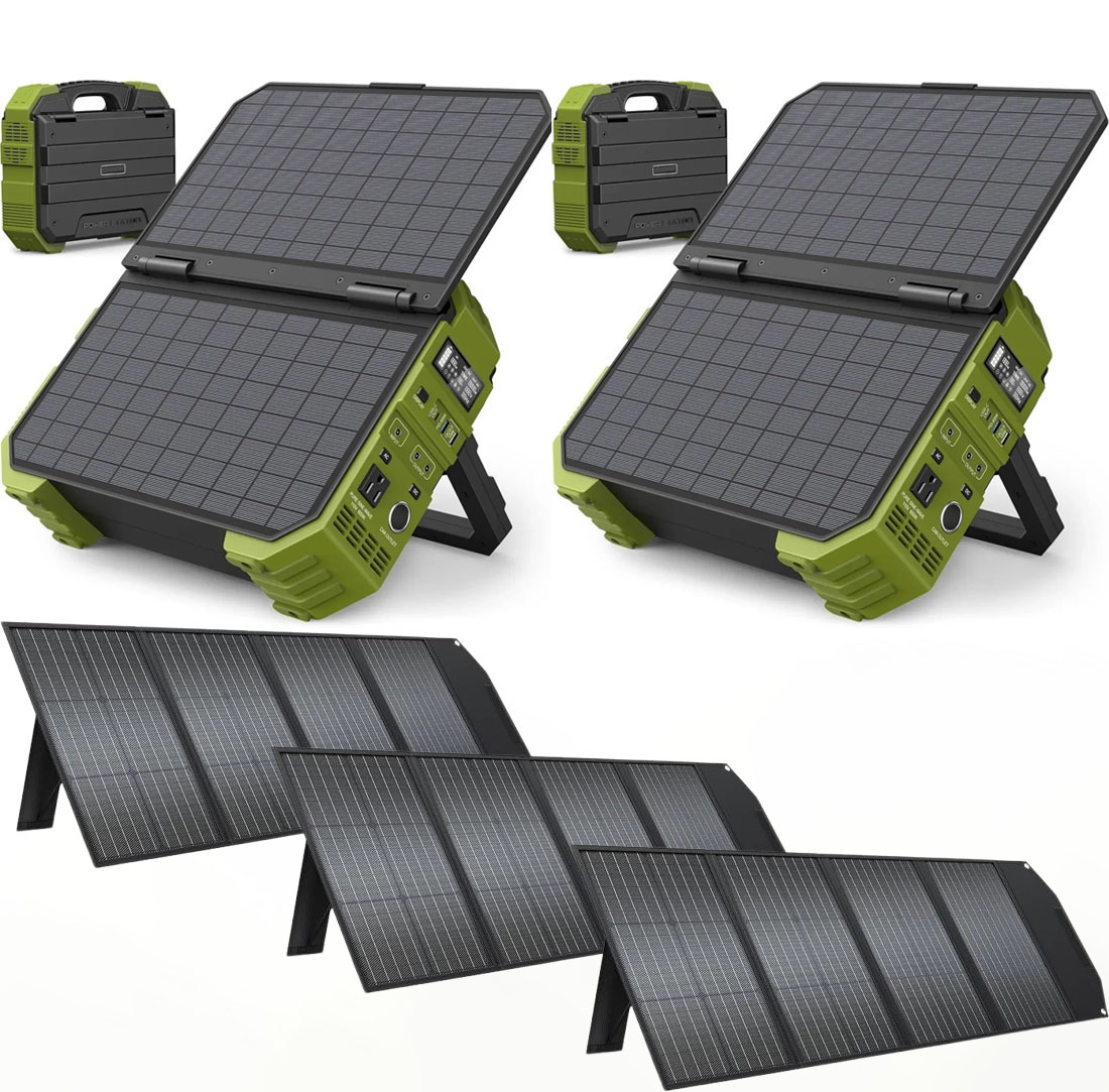 💥Liquidation Sale💥Buy 1 Get 1 Free💥Portable Power Station with Built-in Solar Panel
