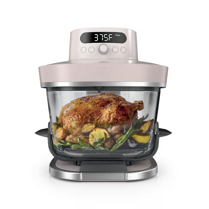 Crispi Pro 6-in-1 Glass Air Fryer | 450°F, Nontoxic, 6qt & 2.5qt Containers & Lids | Microwave, Freezer, Dishwasher Safe | Max Crisp, Air Fry, Bake, Roast, Recrisp, Dehydrate |Cyberspace AS101CY