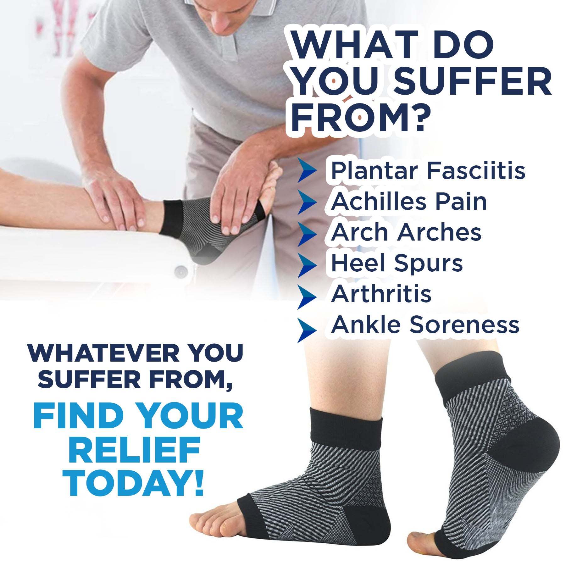 GARB®OrthoFit Compressions Pain Relief Ankle Socks