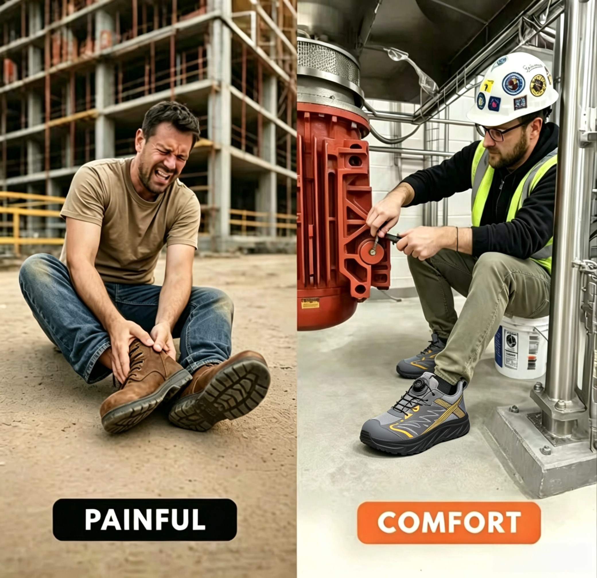 PEAKER 2.0 Pro Wide Toe Rotating Buckle Safety Work Shoes 