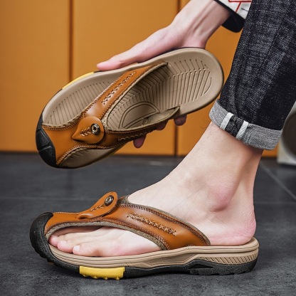 GARB Mens Handmade Cowhide Outdoot Orthopedic Sandals