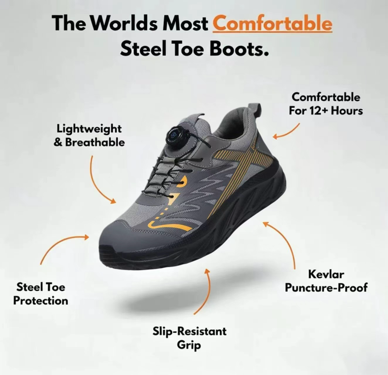 PEAKER 2.0 Pro Wide Toe Rotating Buckle Safety Work Shoes 