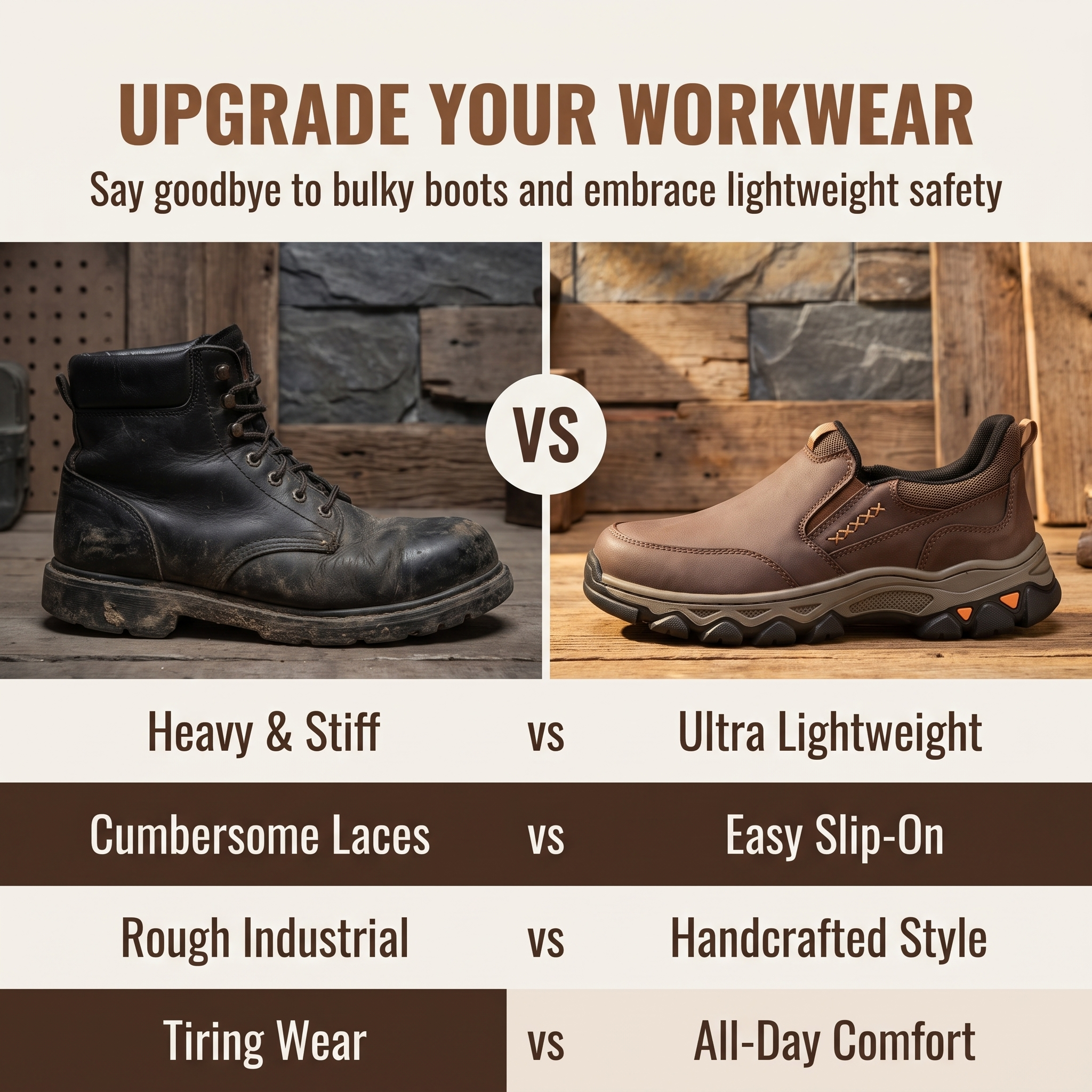 PEAKER Rotary Knob High-Top Safety Work Boots