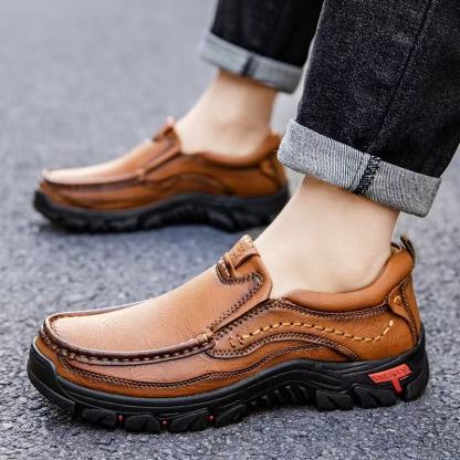 mantraff men handmade genuine leather orthopedic walking shoes