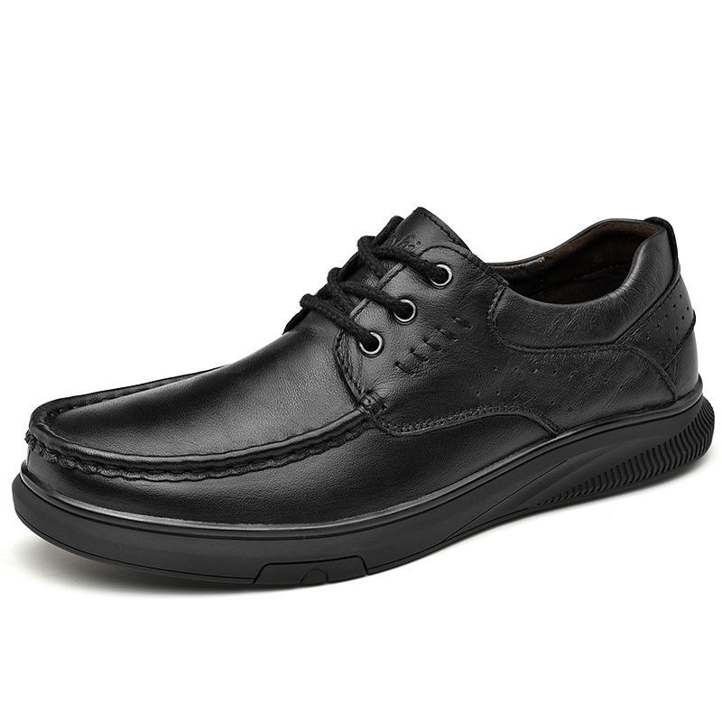 mens handmade cowhide casual shoes