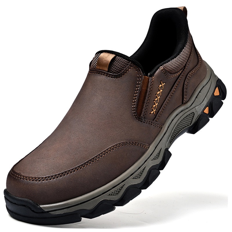 GARB mens Genuine Leather Outdoor Orthopedic Loafers
