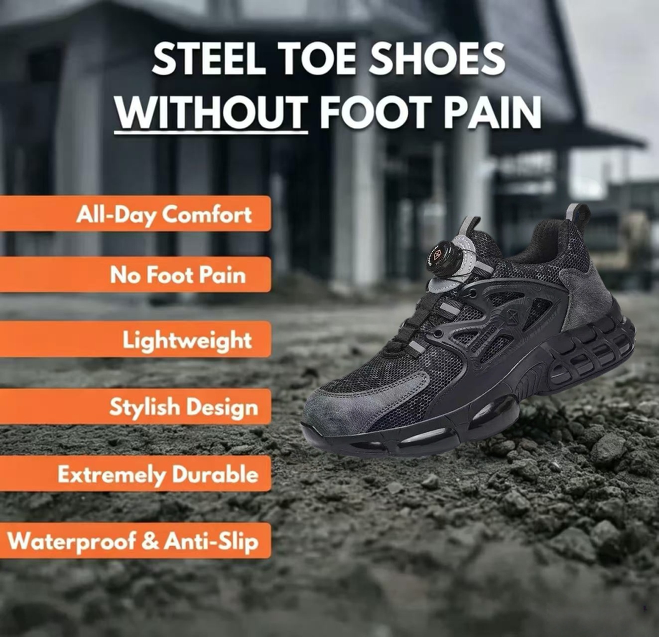 [Copy1]PEAKER 2.0 Pro Men’s Lightweight Safety Work Shoes | Anti-Smash & Puncture Proof Safety Footwear
