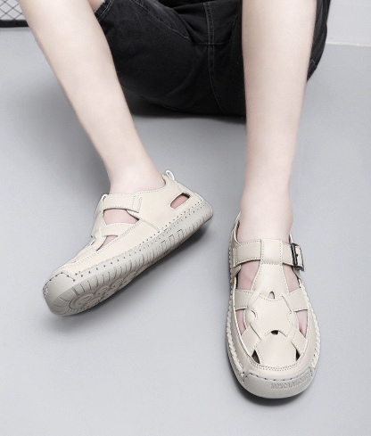 ⏰Last Day! 45% OFF  🔥PEAKER®Men's Handmade Genuine Leather Breathable Orthopedic Slip-on Sandals