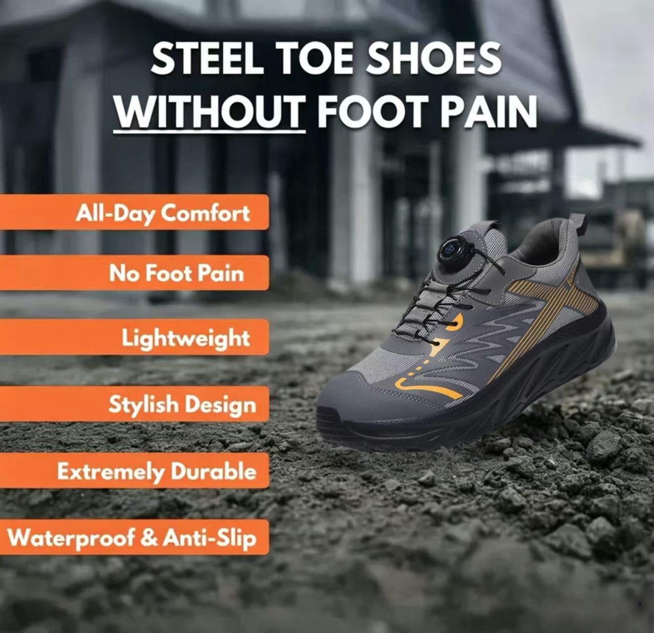 PEAKER 2.0 Pro Wide Toe Rotating Buckle Safety Work Shoes 