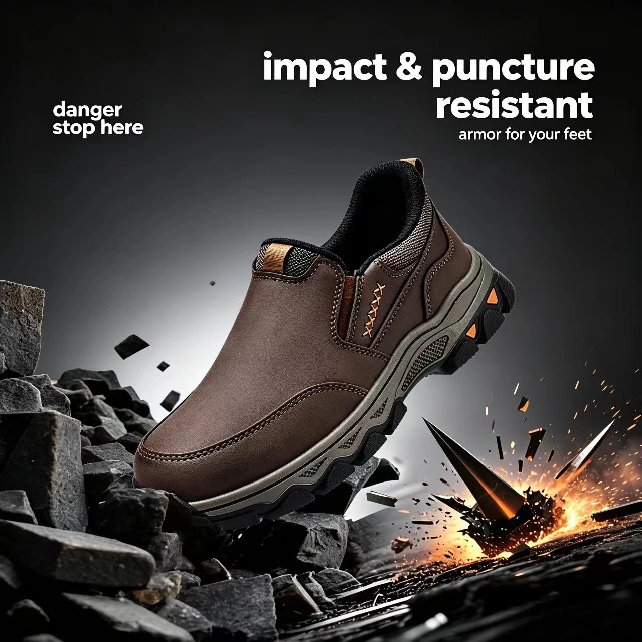 [Copy]PEAKER Rotary Knob High-Top Safety Work Boots
