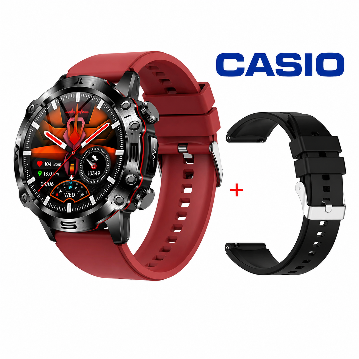 CASIO Orë Inteligjente me Diagnostikë Mjekësore AI – 2026 e Re: Lipidet e Gjakut, Acidi Urik, Niveli i Glukozës në Gjak – Monitorim Fitness me EKG + PPG