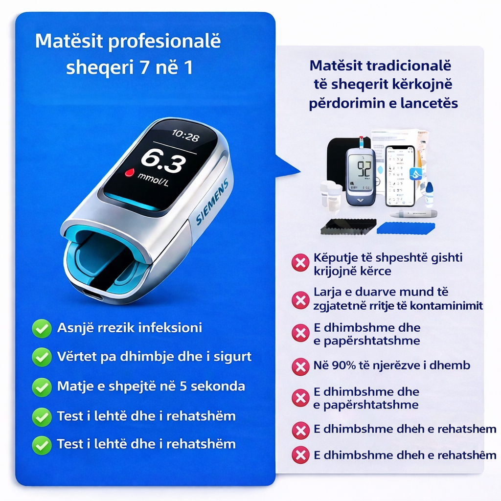 🔥 Thuajini lamtumirë gjilpërave dhe dhimbjes! | Siemens™ glukometër jo-invaziv — kontroll i lehtë dhe i saktë i glicemisë, kudo që të jeni 🔥