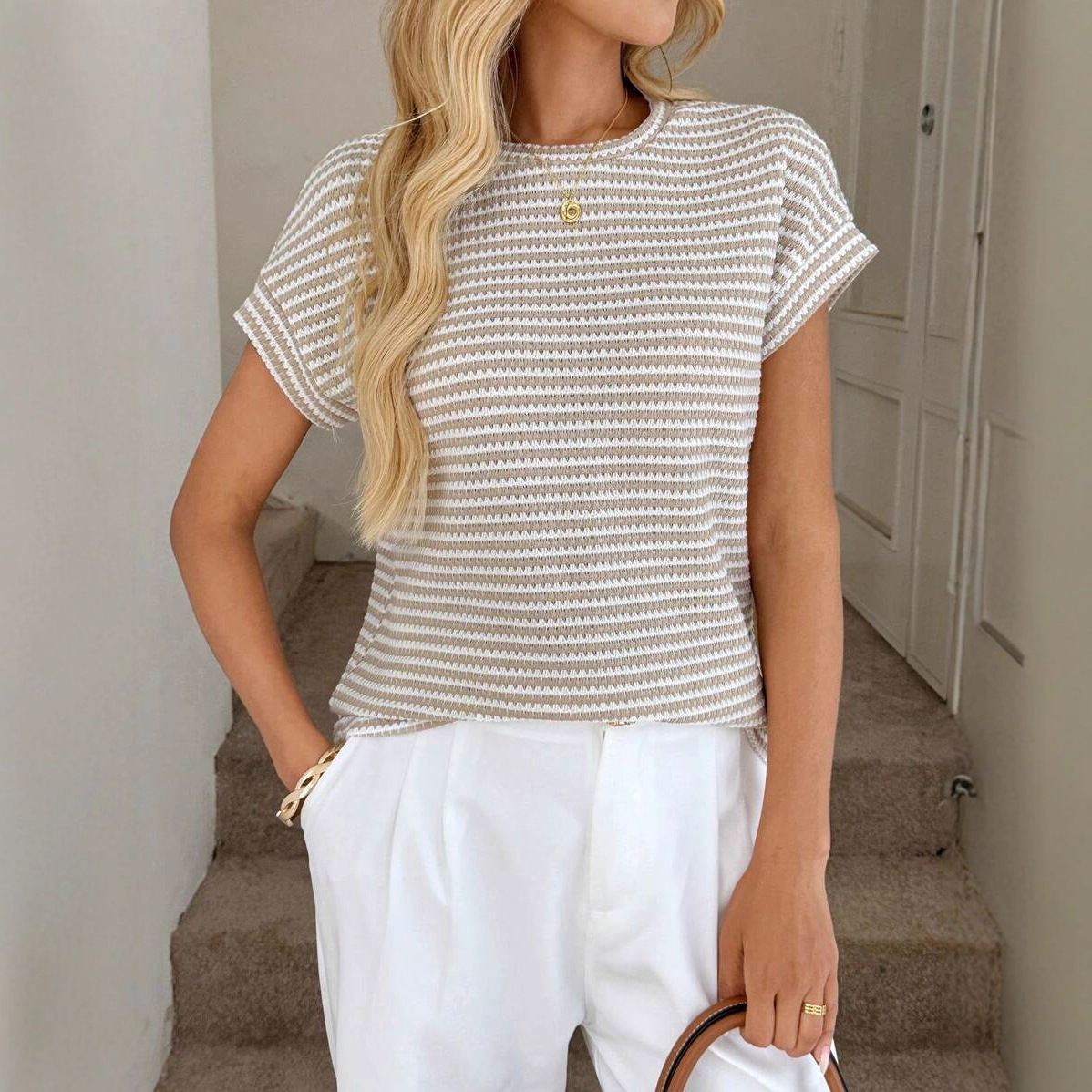 Women's Short-Sleeve Knit Top