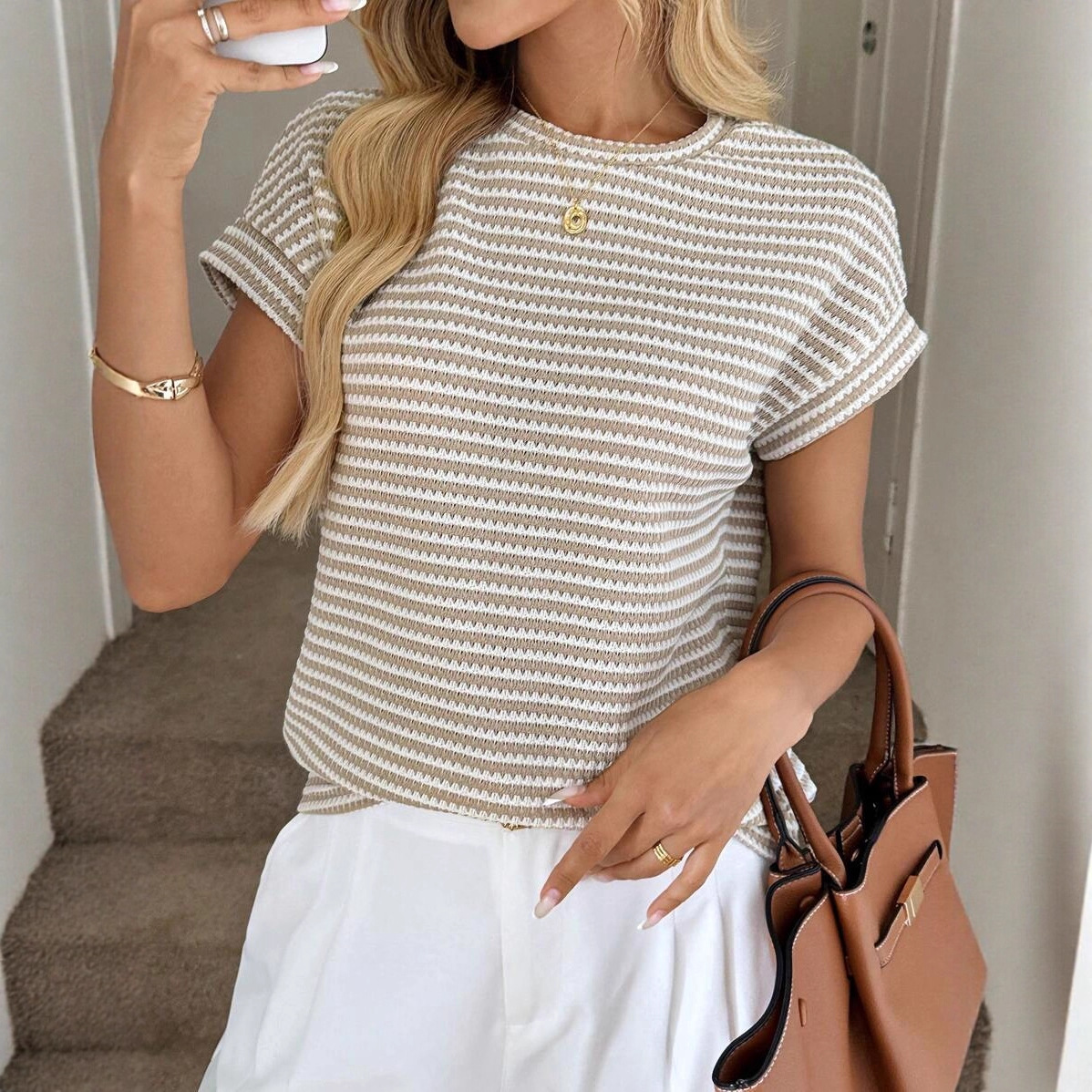 Women's Short-Sleeve Knit Top