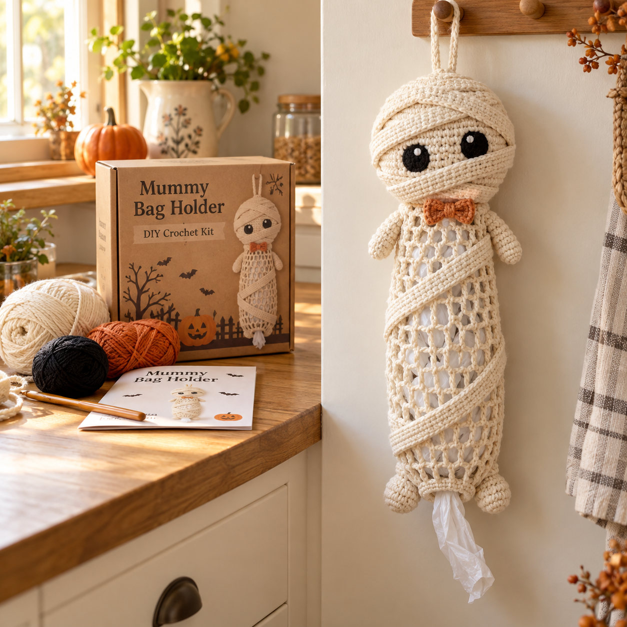 Mummy Crochet Bag Holder