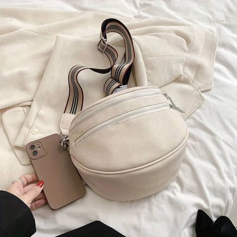 black synthetic leather crossbody bag with adjustable striped strap large capacity shoulder messenger bag for women zipper closure polyester lining versatile solid   details 11