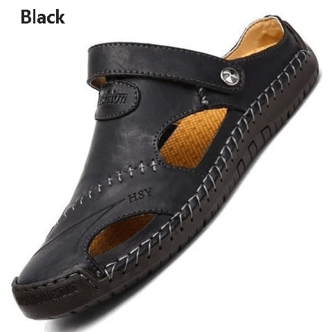 🔥Season promotion 49%OFF - 💥Large Size Soft Leather Men's Breathable Outdoor Sandals