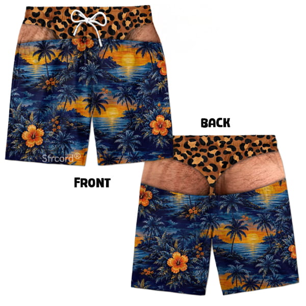 Saggy Style Prank Swim Shorts