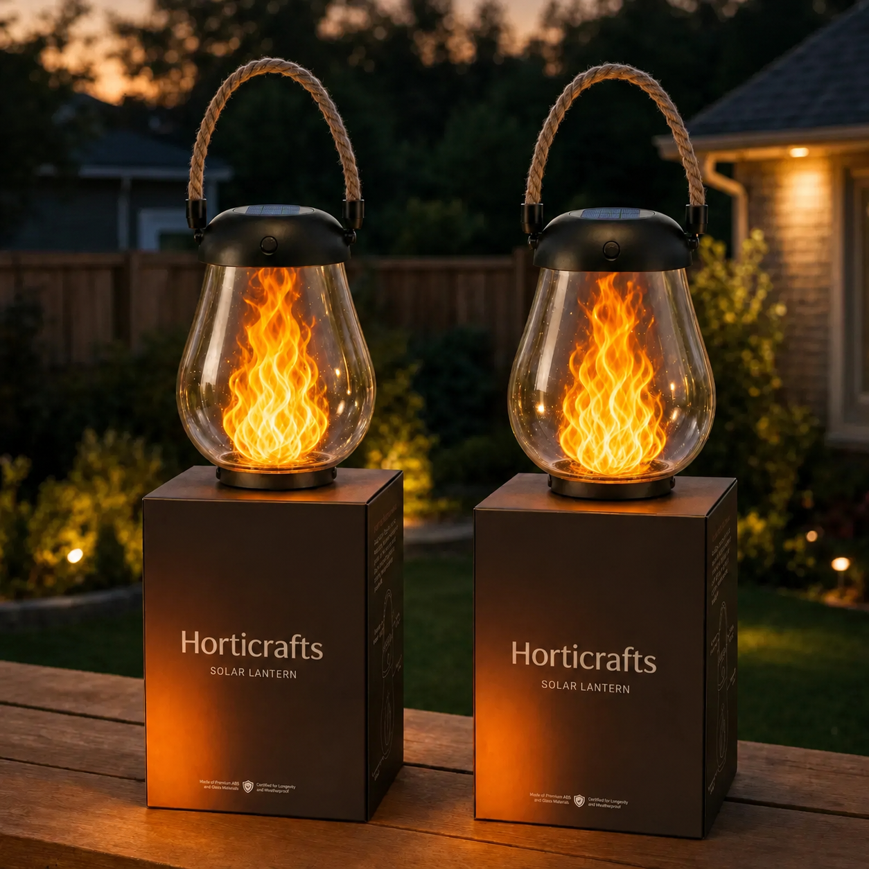 🔥 Last Day 49% OFF! Solar Flame Lanterns – No Wiring, Auto-On at Dusk!