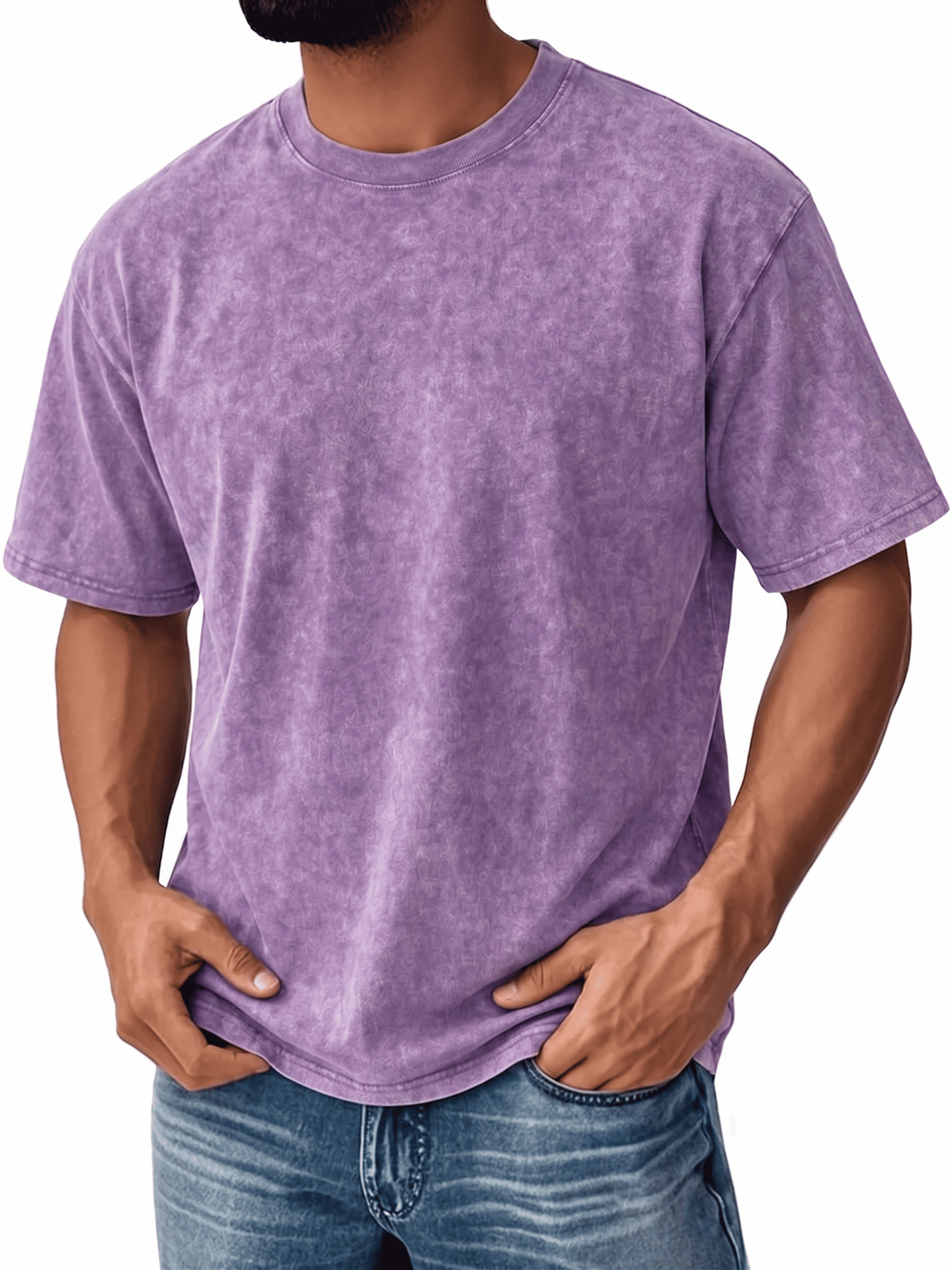 ⚡Hot Sales🔥4 Pack Oversized Tshirts for Men Gym Vintage Heavyweight T Shirts Cotton Workout Acid Wash Baggy Tees