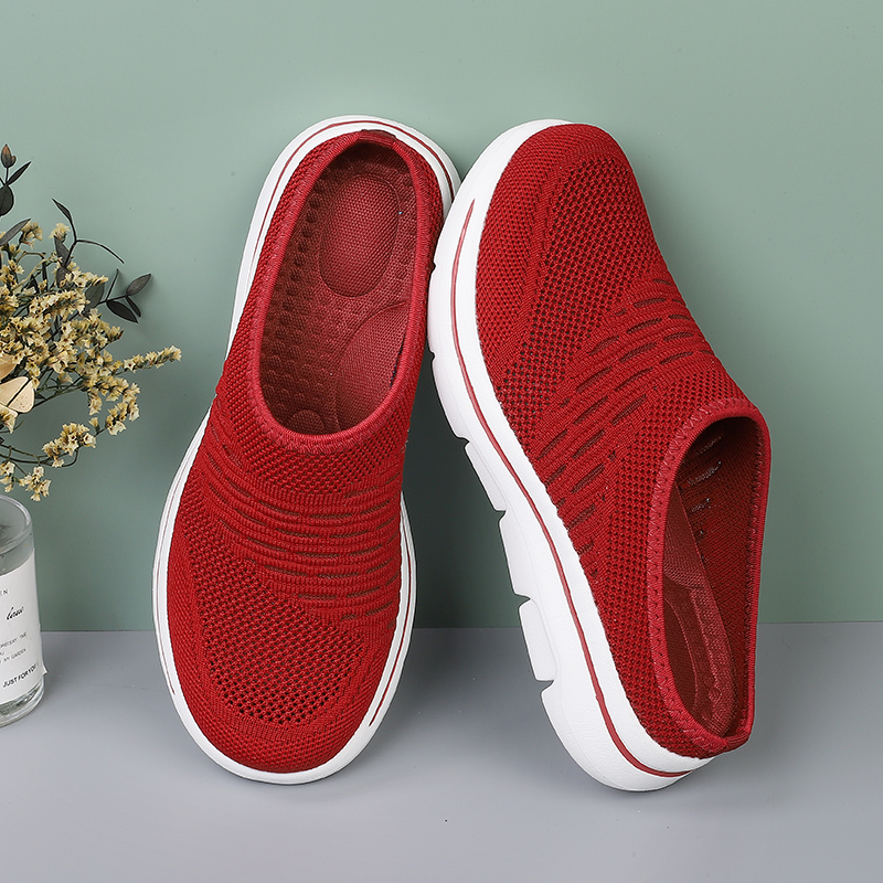 WOMEN'S BREATHABLE SOFT SOLE CASUAL HALF SLIPPERS