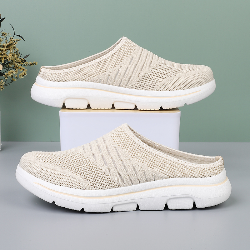 WOMEN'S BREATHABLE SOFT SOLE CASUAL HALF SLIPPERS