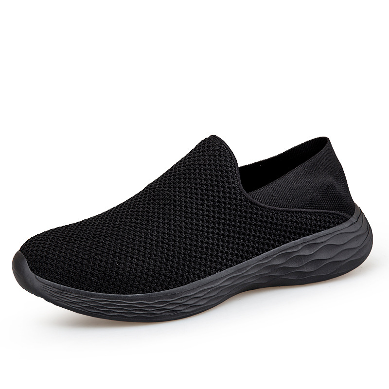 MEN'S BREATHABLE FLYING WOVEN SOFT SOLE SLIP-ON SHOES