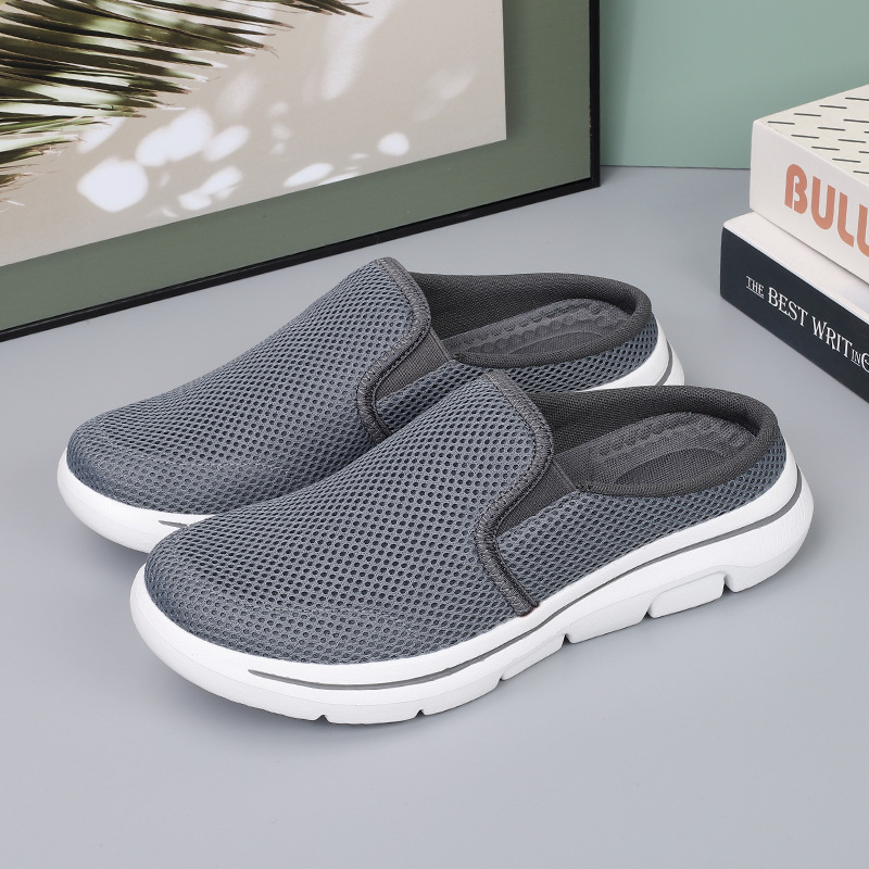 MEN'S MESH SOFT SOLE BREATHABLE CASUAL HALF SLIPPERS