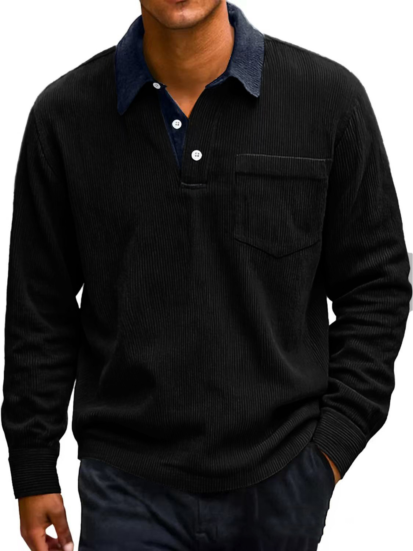 Clearance sale 49% off - Men's Casual Corduroy Polo Shirt