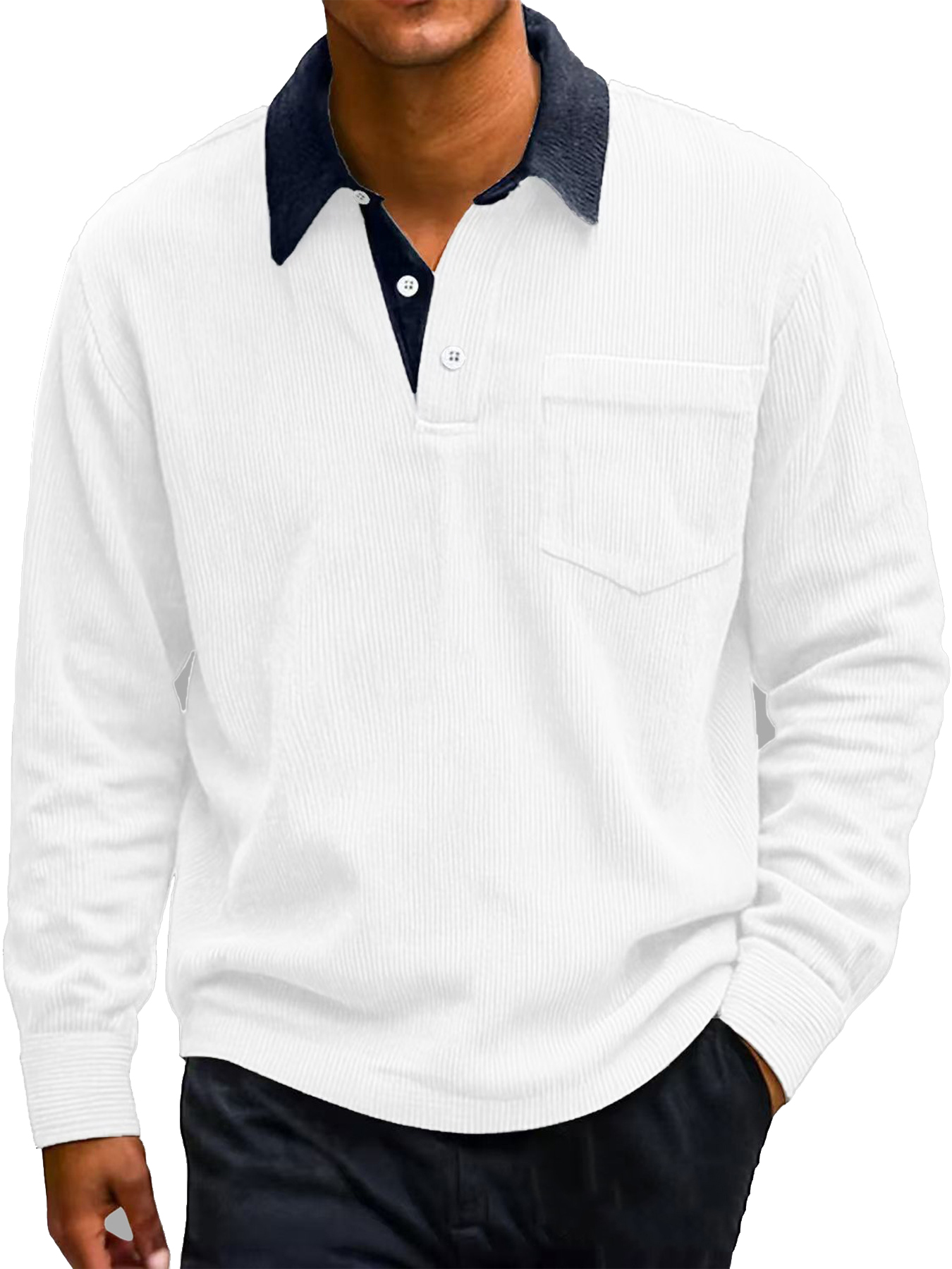 Clearance sale 49% off - Men's Casual Corduroy Polo Shirt