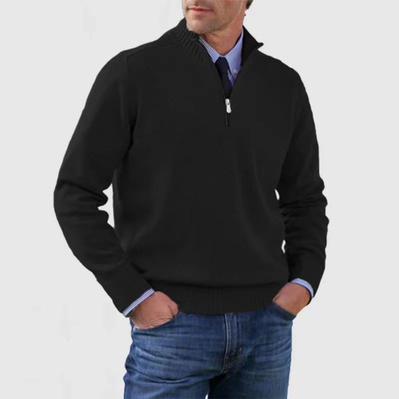 Men's Classic Quarter-Zip Knit Sweater