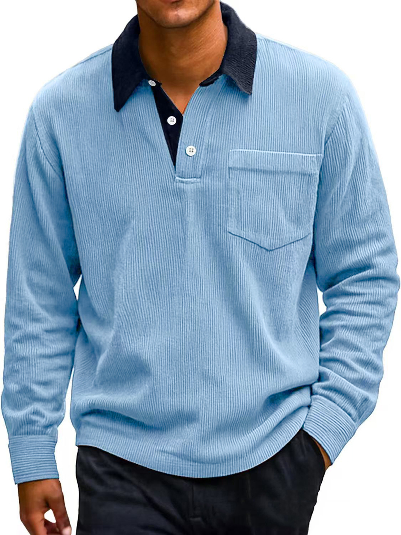 Clearance sale 49% off - Men's Casual Corduroy Polo Shirt
