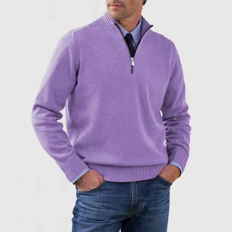 Men's Classic Quarter-Zip Knit Sweater