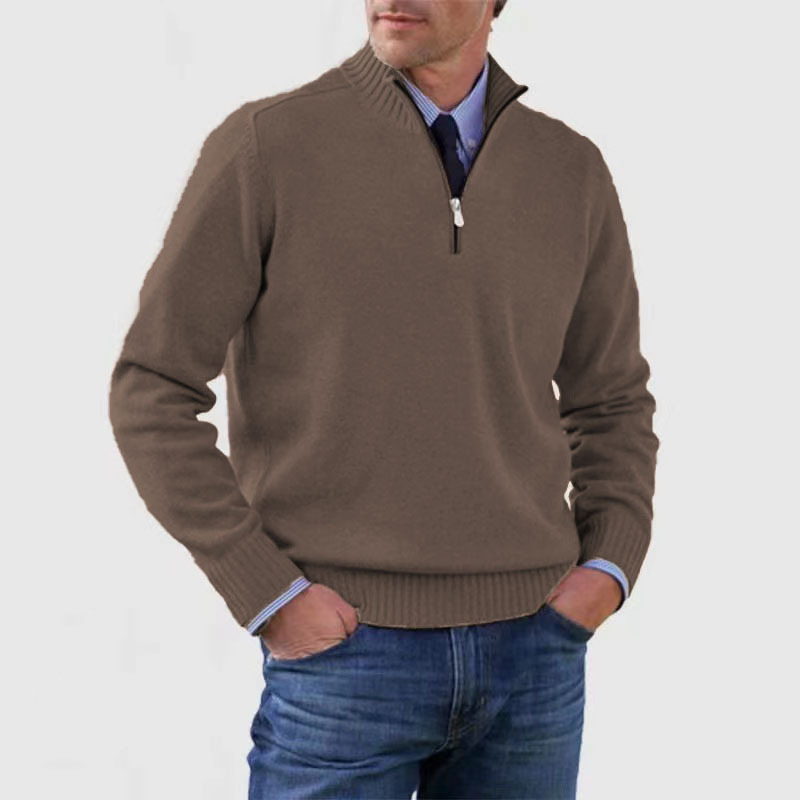 Men's Classic Quarter-Zip Knit Sweater