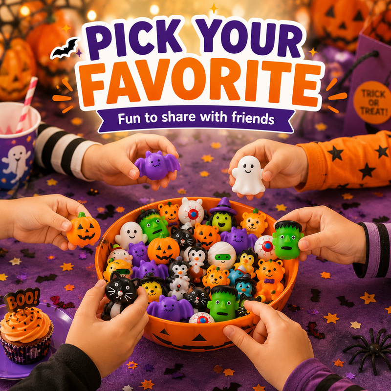 🔥 Last Day 60% OFF &mdash; 50PCS Halloween Mochi Squishy Toys for Party Favors & Spooky Fun 🎃