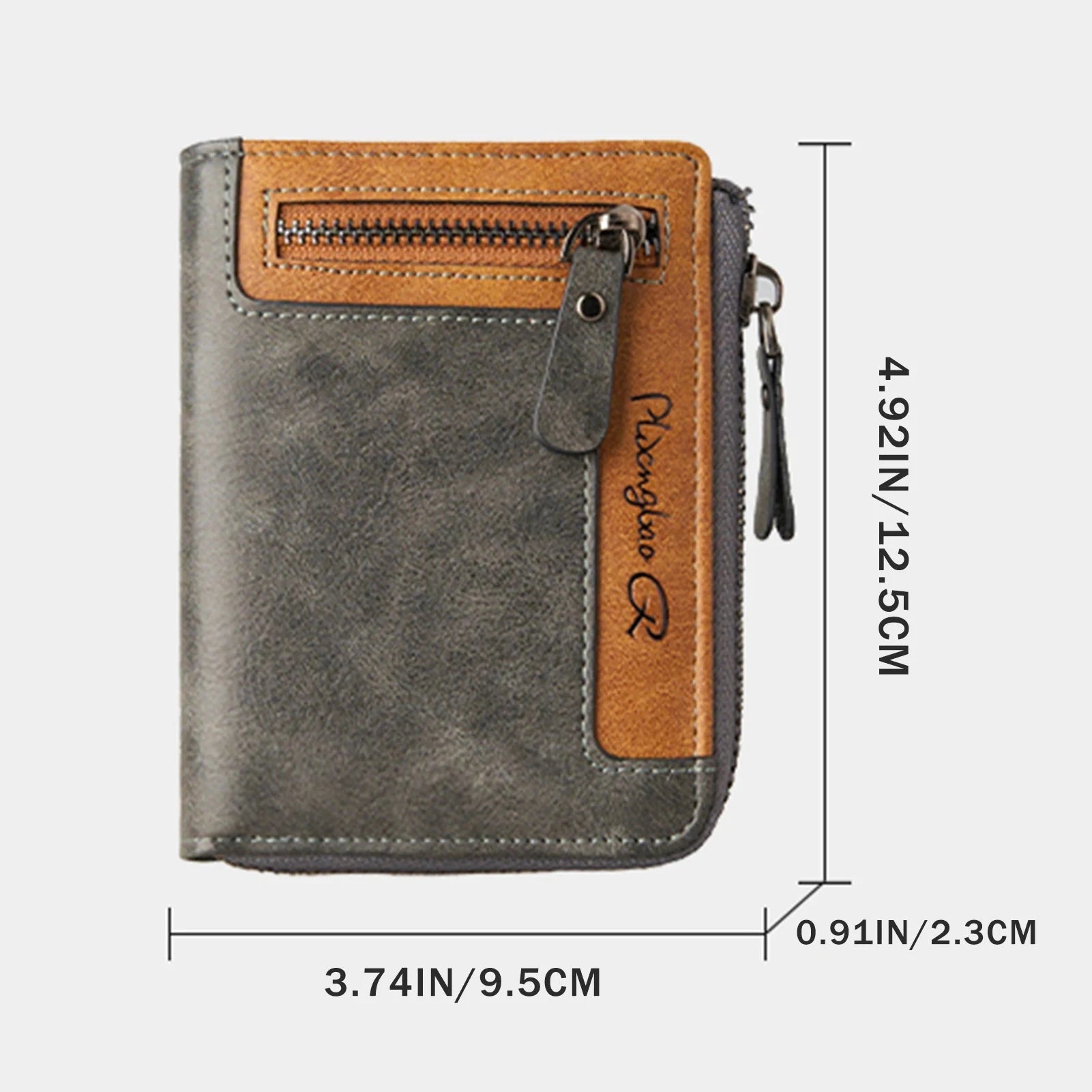 Trendy Men's Leather Wallet Blue Wolf Store