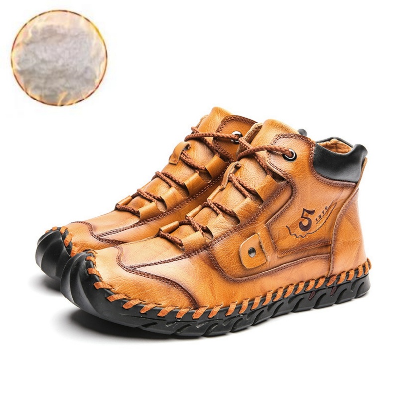 Stitched Hand-Sewn Embossed Cowhide Medical Shoes