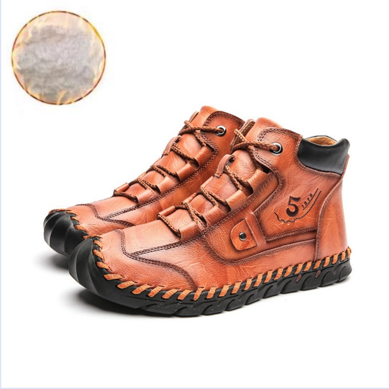 Stitched Hand-Sewn Embossed Cowhide Medical Shoes