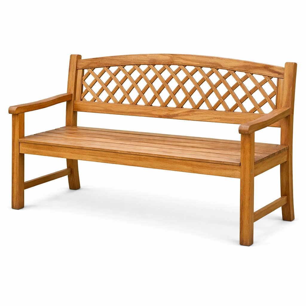 Banco de exterior de madera de teca-FURNSORA