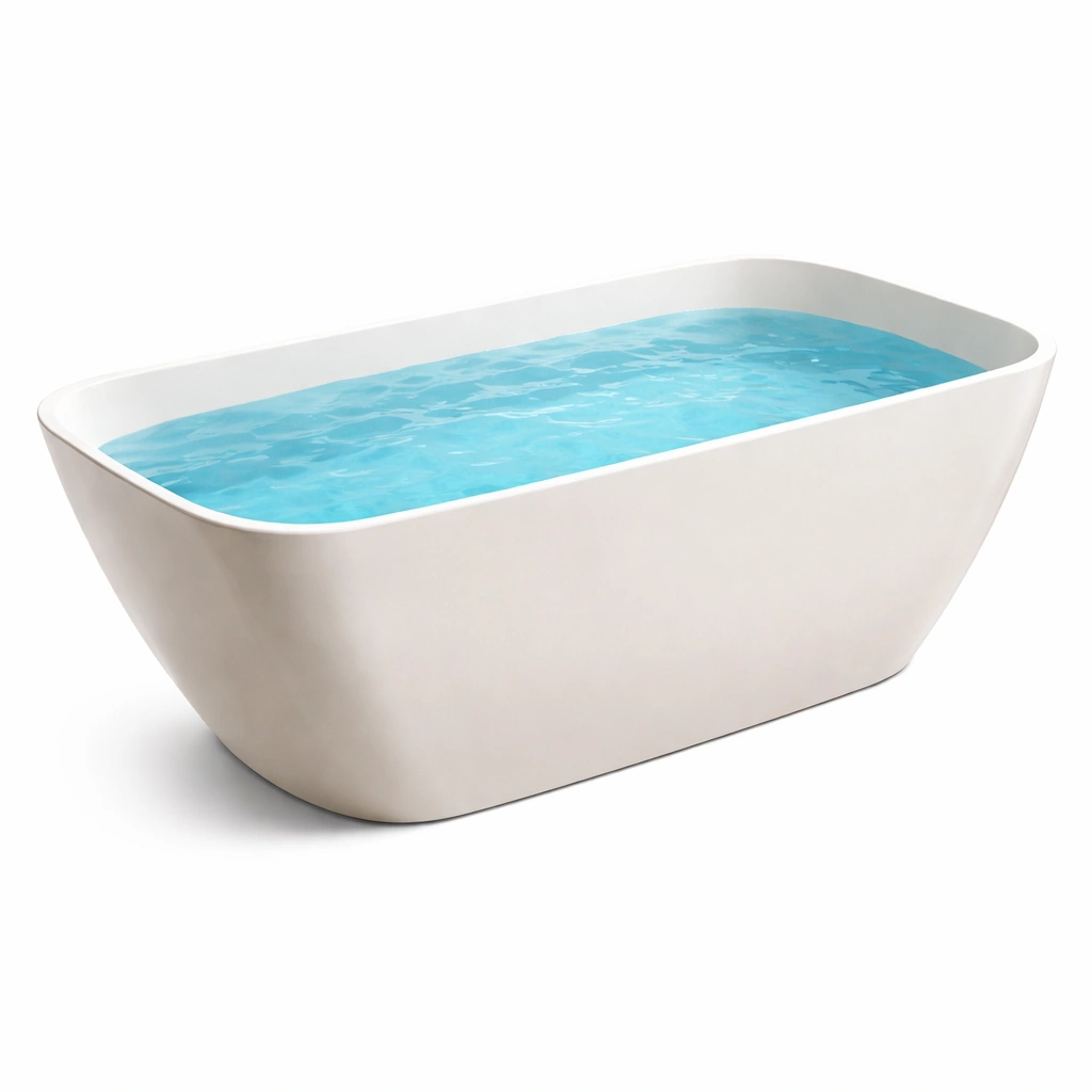 Bañera independiente de acrílico blanco-FURNSORA