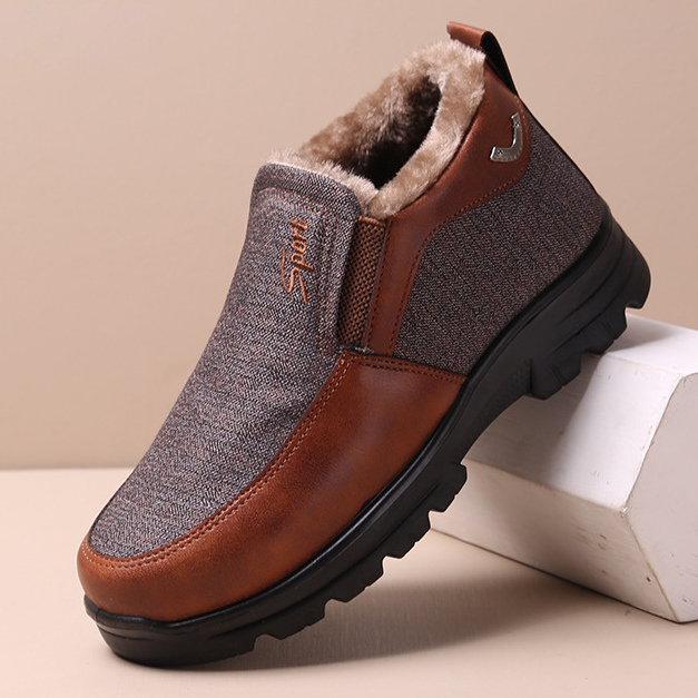 Keep Warm Winter Boots Slip on Comfortable Plush Fur Ankle Boots