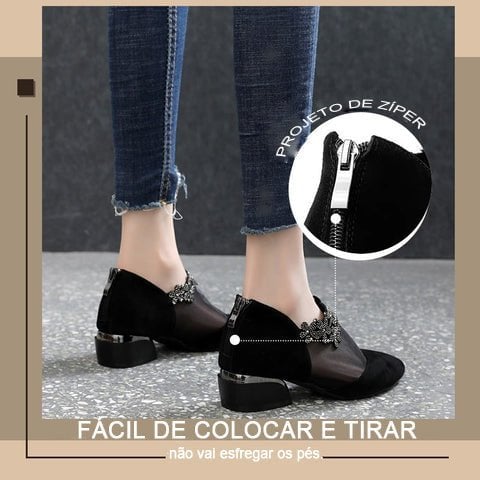 Women's comfortable zippered sexy shoes