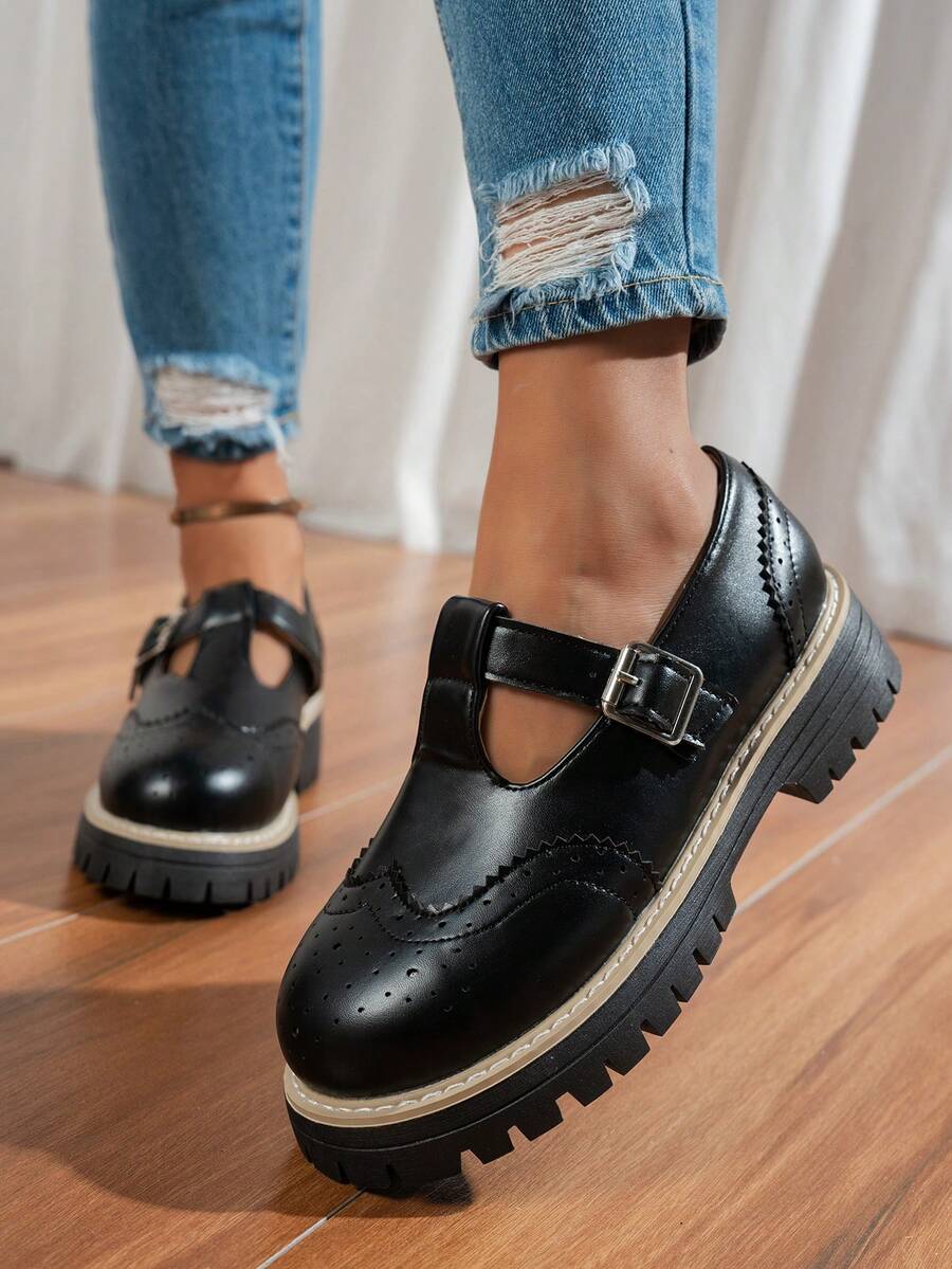 Women's Classic Retro Brogue Loafers