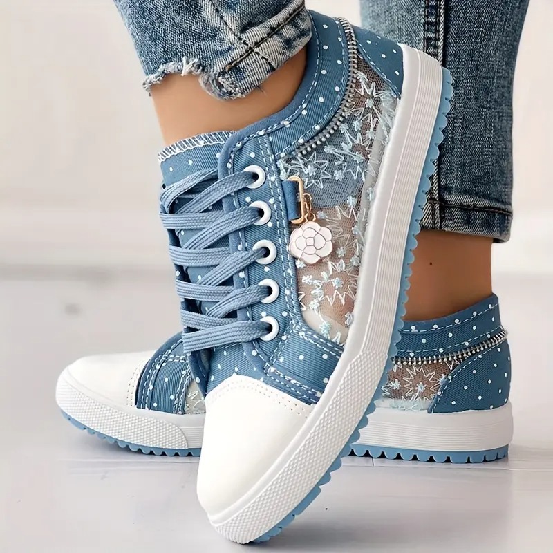 Women's Floral Mesh Sneakers