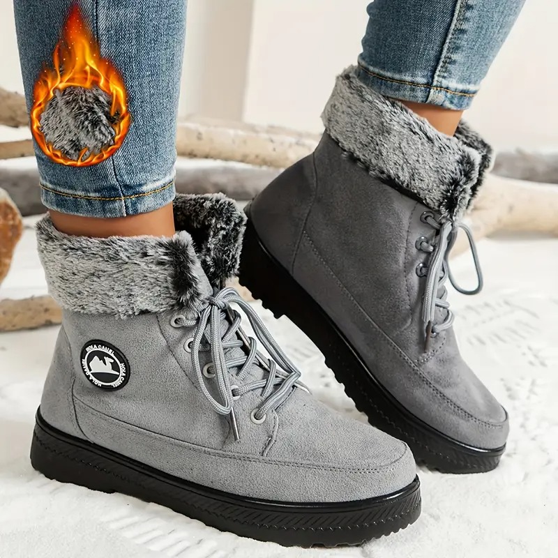 Women's Winter Lace-Up Snow Boots