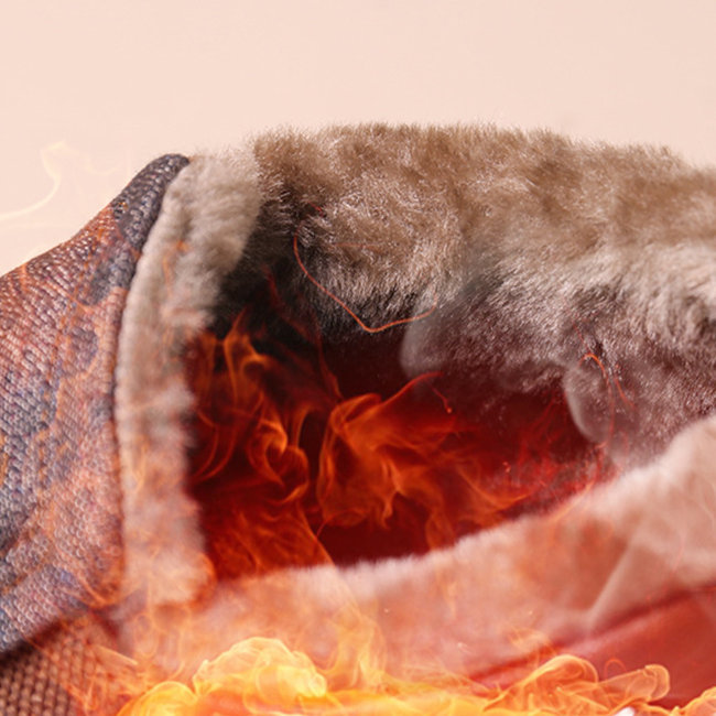 Keep Warm Winter Boots Slip on Comfortable Plush Fur Ankle Boots