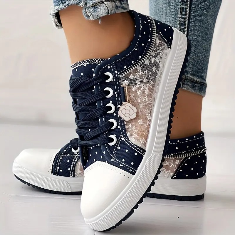 Women's Floral Mesh Sneakers