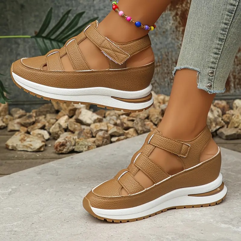 Hollow Wedge Breathable Sandals