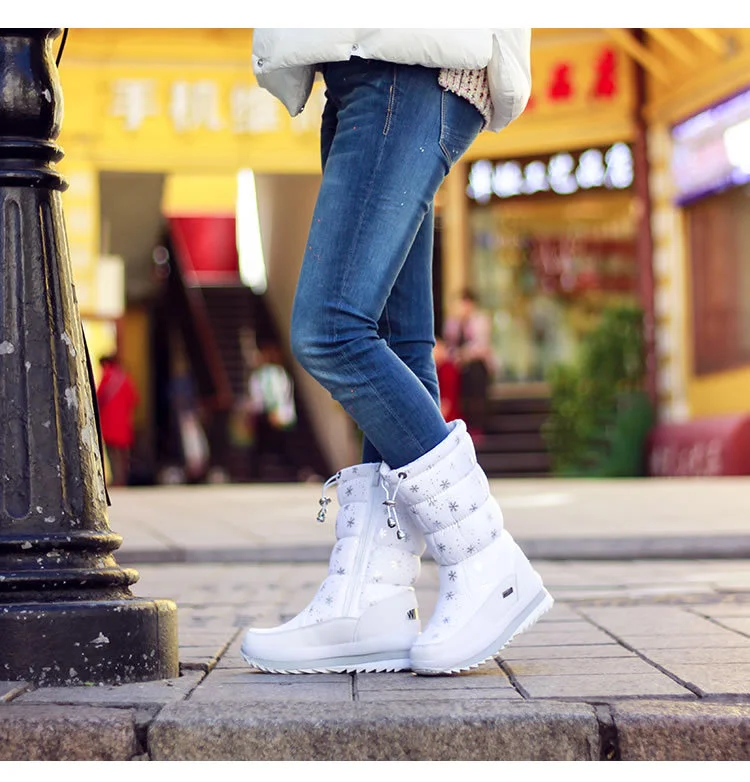 Premium Waterproof Faux Fur Non-Slip Women's Snow Boots